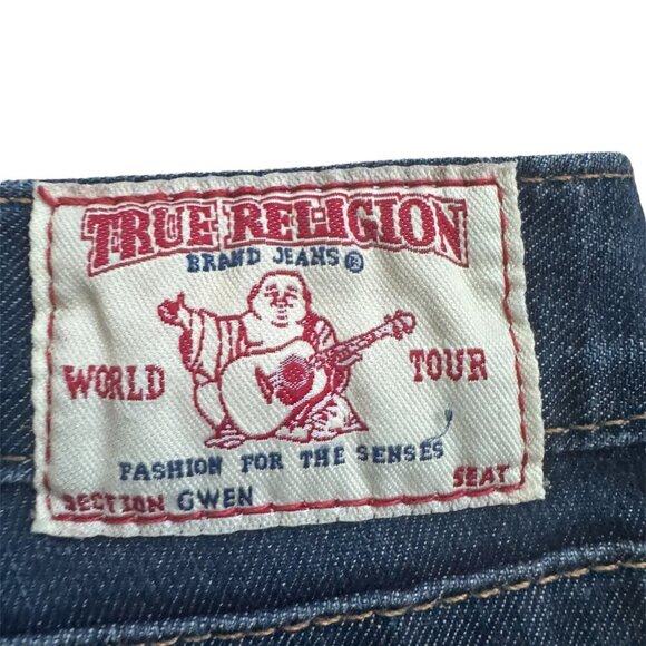True Religion Gwen Skinny Blue Women's Zippered Ankle Jeans Size: 27 - Picture 6 of 10